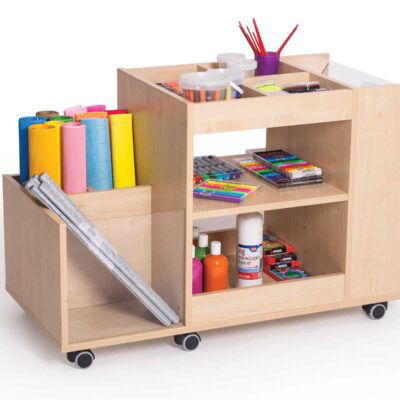Mal- und Bastelwagen auf Rollen