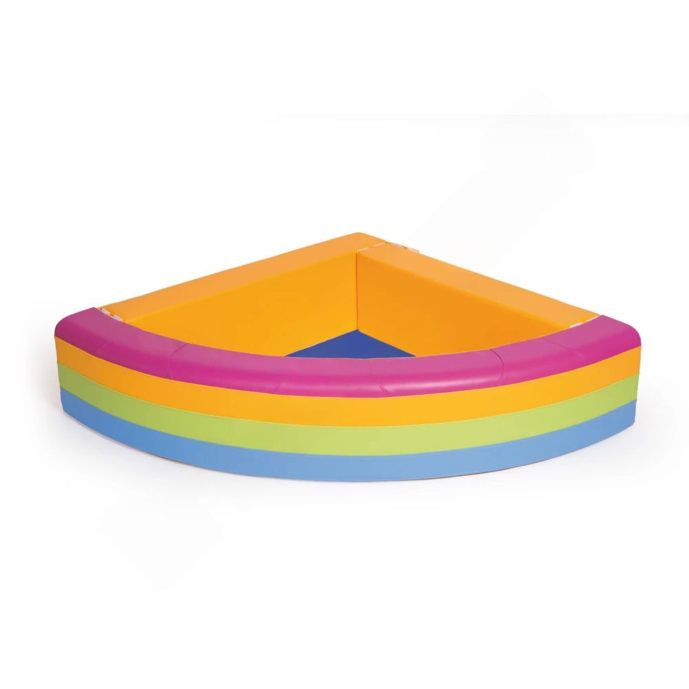 Eck-Ballbad, ohne Bälle, Regenbogen