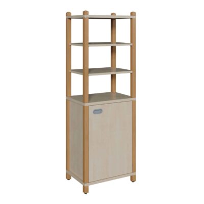 Stollenschrank eintürig mit Regalaufsatz