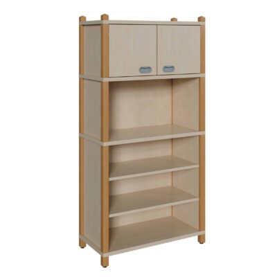 Stollenregal mit Oberschrank zweitürig