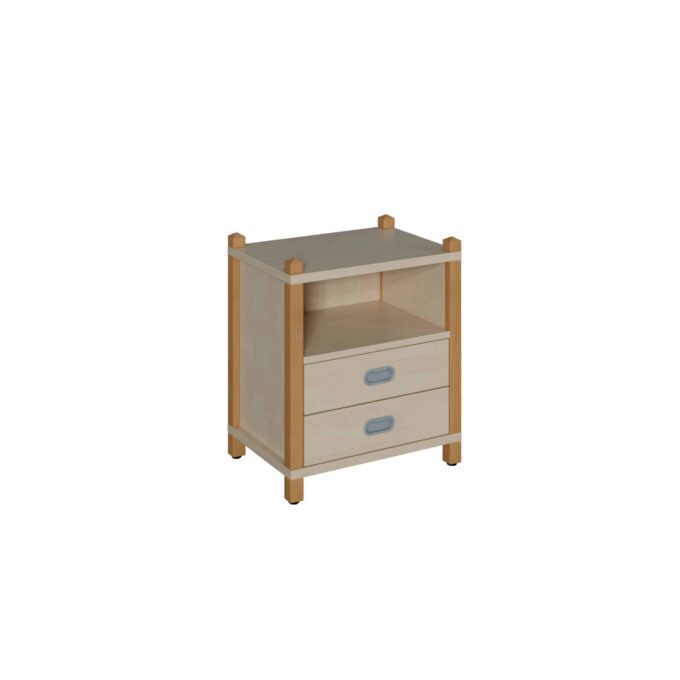 Stollenschrank mit 2 Dekorschüben 56 x 60 cm