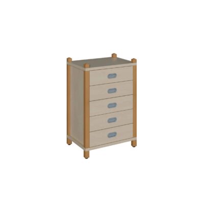 Stollenschrank mit 5 Dekorschüben 56 x 60 cm