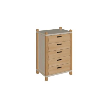 Stollenschrank mit 5 Massivholzschüben 56 x 60 cm