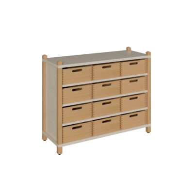 Stollenschränke mit Massivholzkästen