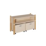 Stollenschrank mit hoher Sockelnische, einem Fach und Rollkasten - Stollenschrank mit hoher Sockelnische, einem Fach und Rollkasten2
