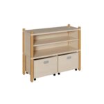 Stollenschrank mit hoher Sockelnische, zwei Fächern und Rollkasten - Stollenschrank mit hoher Sockelnische, zwei Fächern und Rollkasten2