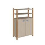 Stollenschrank zweitürig mit Regalaufsatz - Stollenschrank zweitürig1