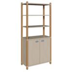 Stollenschrank zweitürig mit Regalaufsatz - Stollenschrank zweitürig3