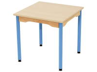 Tisch quadratisch 60x60 cm - Melaminbeschichtete Platte - Fußteil aus Metall – Bild 2
