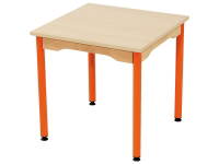 Tisch quadratisch 60x60 cm - Melaminbeschichtete Platte - Fußteil aus Metall – Bild 3