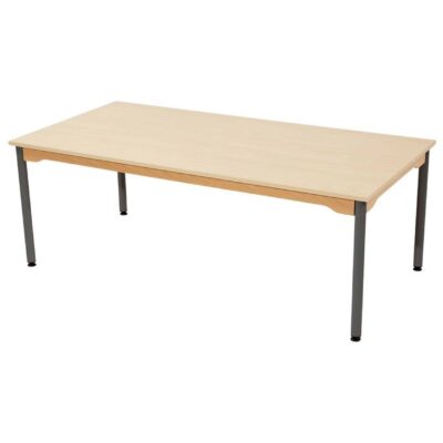 Tisch rechteckig - Melaminbeschichtete Platte - Fußteil aus Metall