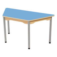 Tisch Trapez 120x60 cm - mit beschichteter Platte - Fußteil aus grauem Metall – Bild 7