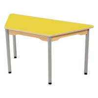 Tisch Trapez 120x60 cm - mit beschichteter Platte - Fußteil aus grauem Metall – Bild 8