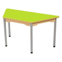 Tisch Trapez 120x60 cm - mit beschichteter Platte - Fußteil aus grauem Metall – Bild 5