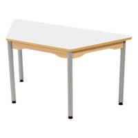 Tisch Trapez 120x60 cm - mit beschichteter Platte - Fußteil aus grauem Metall – Bild 6