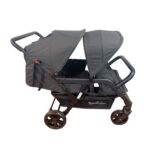 Familidoo Lidoo City Vierlingswagen BB 4-Sitzer (Komplett Schwarz) - poussette 4 places lidoo city h4e full black (1)