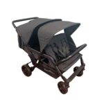 Familidoo Lidoo City Vierlingswagen BB 4-Sitzer (Komplett Schwarz) - poussette 4 places lidoo city h4e full black (3)