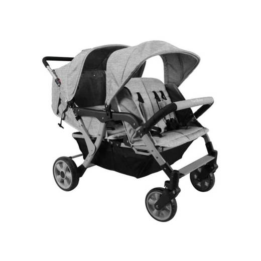 poussette-4-places-lidoo-city-h4e-full-grey Familidoo Lidoo City Vierlingswagen BB 4-Sitzer (Komplett Grau) - poussette 4 places lidoo city h4e full grey