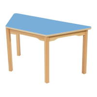 Tisch Trapezform - mit beschichteter Platte - Fußteil aus Holz – Bild 4