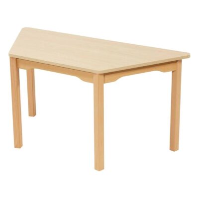 Trapeztisch 120x60 cm - Melaminbeschichtete Platte - Fußteil aus Holz