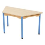 Tisch Trapezform 120×60 cm – Melaminbeschichtete Platte – Fußteil aus Metall - trapeztisch1