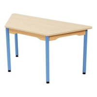 Tisch Trapezform 120x60 cm - Melaminbeschichtete Platte - Fußteil aus Metall – Bild 2