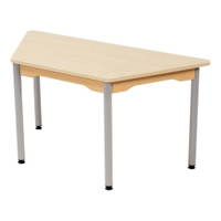 Tisch Trapezform 120x60 cm - Melaminbeschichtete Platte - Fußteil aus Metall – Bild 3