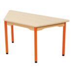 Tisch Trapezform 120×60 cm – Melaminbeschichtete Platte – Fußteil aus Metall - trapeztisch3