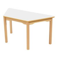 Tisch Trapezform - mit beschichteter Platte - Fußteil aus Holz – Bild 3