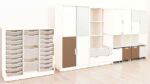 Möbelsatz Schrank XL – weiß/grau/braun – Quadro 77-180° - SET6122W a 18