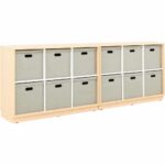 Schrank M mit Textilboxen, Breite: 116 cm – Doppelset (Quadro 89) - SET6144