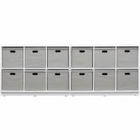 Schrank M mit Textilboxen, Breite: 116 cm - Doppelset (Quadro 89) – Bild 4