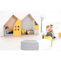 Möbelsatz Quadro Häuserzeile gelb-grau 160/160W – 180° – Bild 11