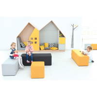 Möbelsatz Quadro Häuserzeile gelb-grau 160/160W – 180° – Bild 6