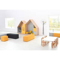 Möbelsatz Quadro Häuserzeile gelb-grau 160/160W – 180° - SET6323PU o 19