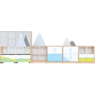 Quadro - Themenschrankset Alpenblick (Ahorn)