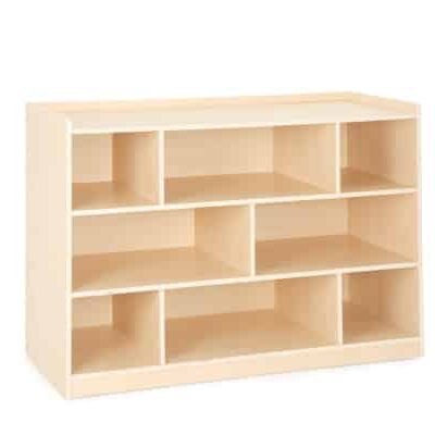 Regalschrank mit Rückwand, 3 Böden, 8 Fächer