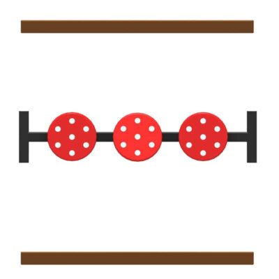 Eisenbahn - Balancierelement "Fliegenpilze"