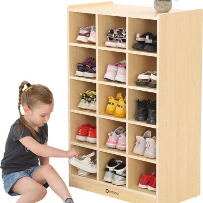 Kindergarten-Schuhregal für 15 Paar Schuhe