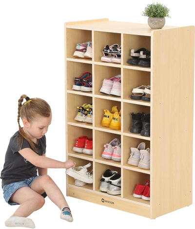 Kindergarten-Schuhregal für 15 Paar Schuhe