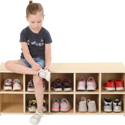 Kindergarten-Schuhregal für 10 Paar Schuhe