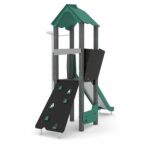 Spielturm mit Kletterelementen, Rutschstange und Rutsche RECYCLED RC1404 - rc14042s