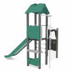 Spielturm mit Hangel- und Balancierelementen, Rutsche RECYCLED RC1405 - rc14052s