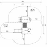 Spielturm mit Kriechtunnel, Kletterelementen, Rutsche und 2 Plattformen RECYCLED RC1407 - rc1407top