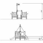U3-Spielturm „Pirat“ mit Rutsche und Treppe – RECYCLED RC1433 - rc1433front