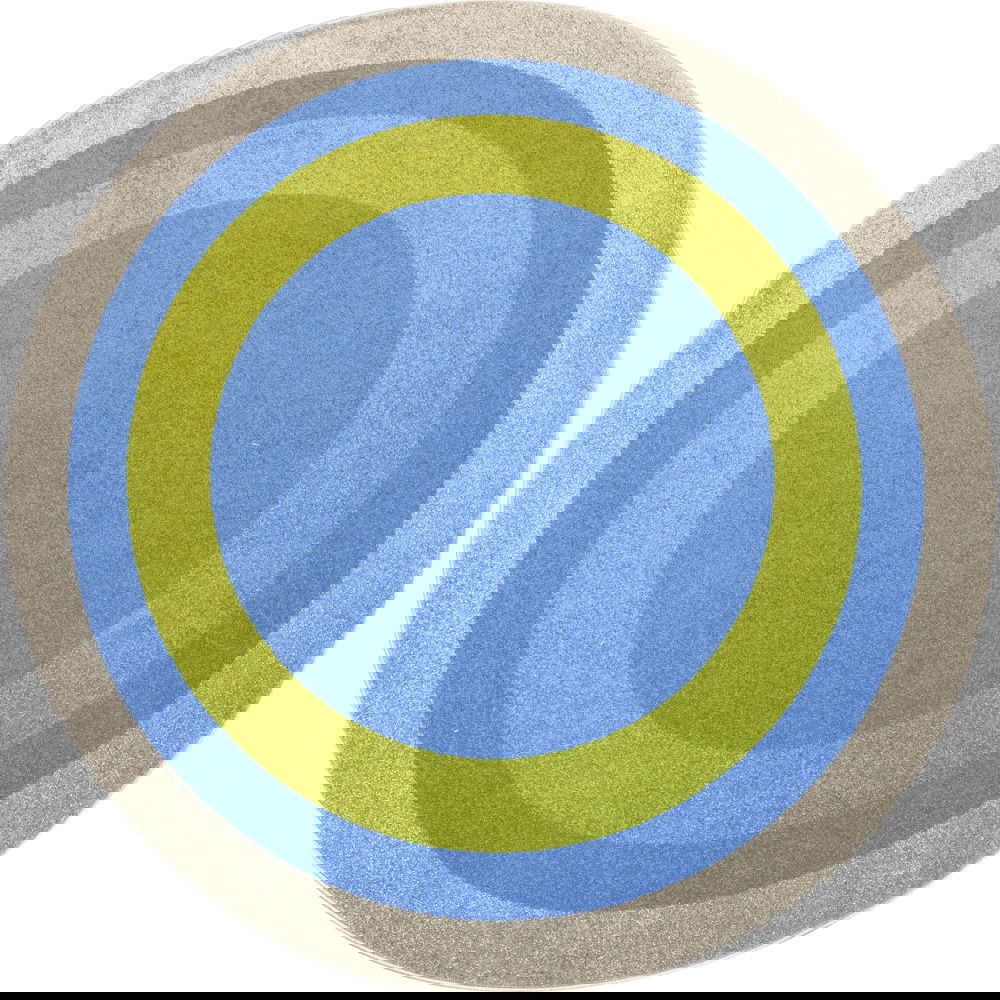 Rundteppich, dreifarbig