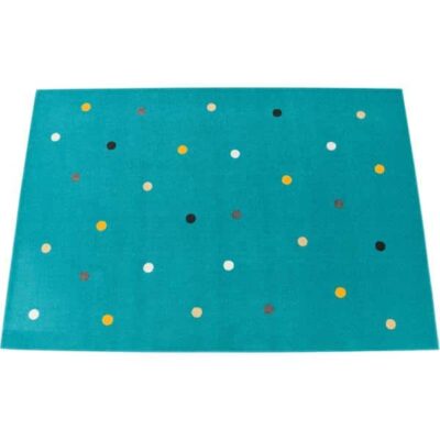 Teppich Türkis mit Punkten, 2 x 3 m