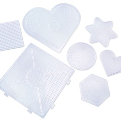 Bügelperlen Steckplattenmix Transparent 7 tlg.