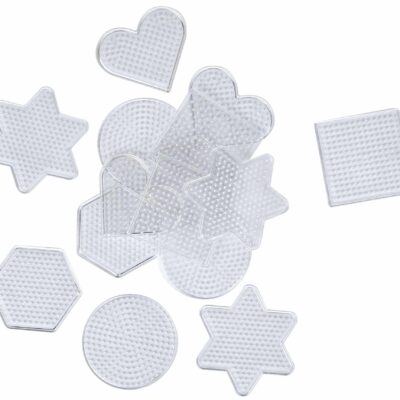 Bügelperlen Steckplatten Transparent, 15 Stück