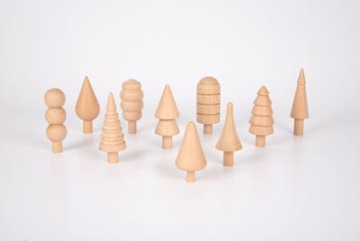 Naturwald Spielfiguren aus Holz